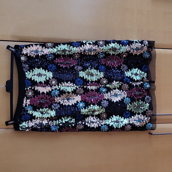 NWT Eva Franco Sequin Midi Skirt - Picture 2 of 9